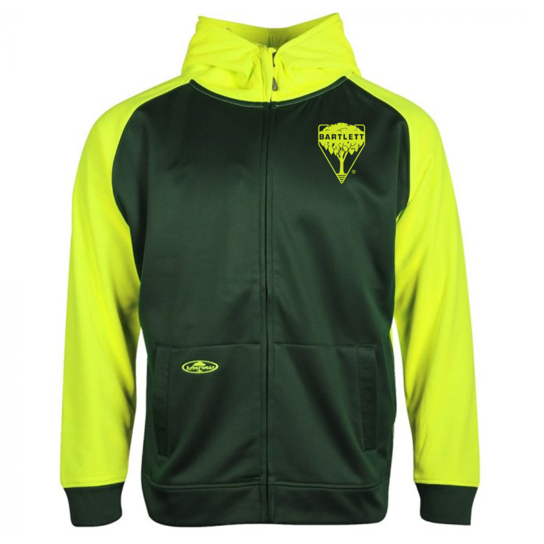 Tech 2-Tone Single Thick Hooded Full Zip Sweatshirt