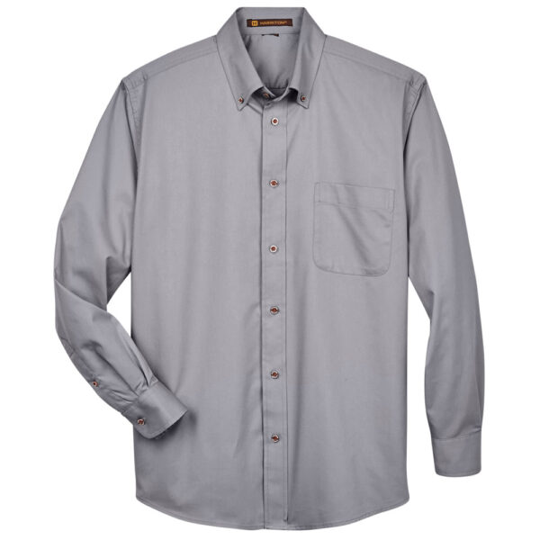 Harriton Men's Easy Blend Twill Shirt with Stain-Release