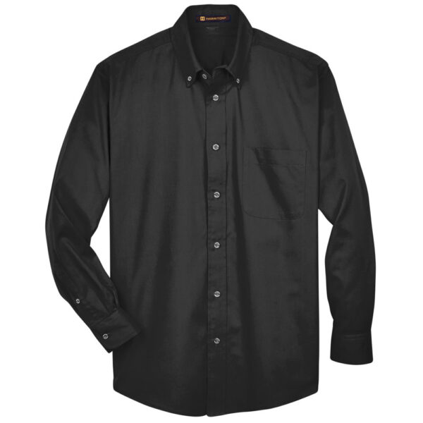 Harriton Men's Easy Blend Twill Shirt with Stain-Release