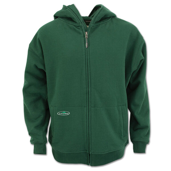 Cotton Single Thick Hooded Full Zip Sweatshirt