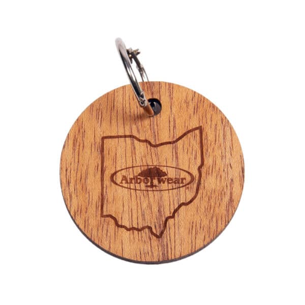 WOODCHUCK USA Custom Metal Ring Key Chain In Mahogany
