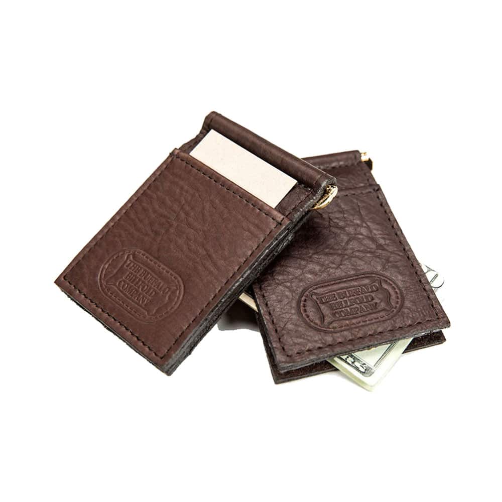 Leather Money Clip Card Holder